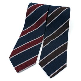 [MAESIO] KSK2672 100% Silk Striped Necktie 8cm 2Colors _ Men's Ties Formal Business, Ties for Men, Prom Wedding Party, All Made in Korea
